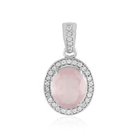 Ciondolo in argento con Quarzo Rosa