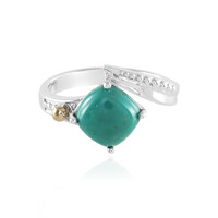 Anello in argento con Turchese Tyrone (Granulieren)