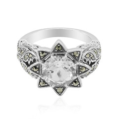 Anello in argento con Topazio Bianco