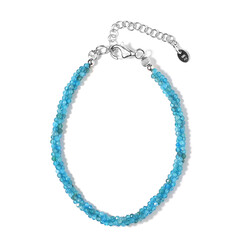 Bracciale in argento con Apatite Blu Neon
