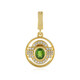 Ciondolo in argento con Diopside Russo