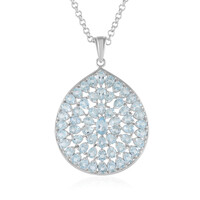 Collana in argento con Topazio Blu Cielo