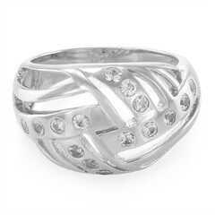 Anello in argento con Zaffiro Bianco
