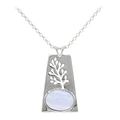 Collana in argento con Agata Blue Lace