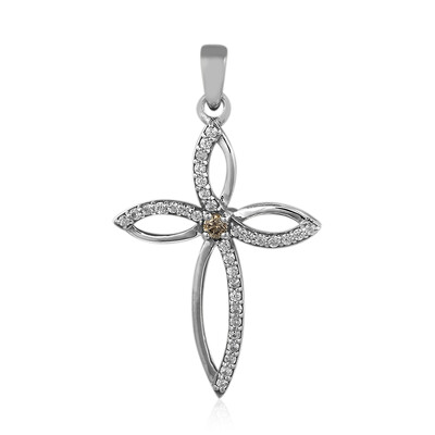Ciondolo in argento con Diamante Cioccolato I2
