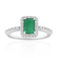 Anello in argento con Smeraldo Brasiliano