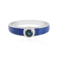 Anello in argento con Topazio Blu Londra