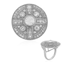 Anello in argento con Topazio Bianco