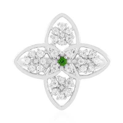 Anello in argento con Diopside Russo