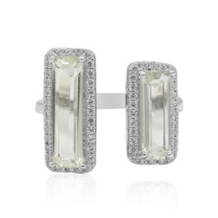 Anello in argento con Ametista Verde