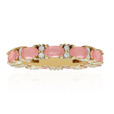 Anello in argento con Quarzo rosa pastello
