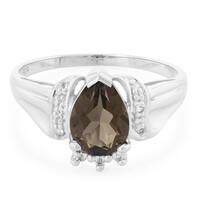 Anello in argento con Quarzo Fumè