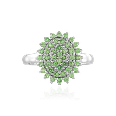 Anello in argento con Tsavorite del Kenya