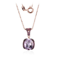 Collana in argento con Ametista Rose de France