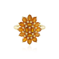 Anello in argento con Cianite Arancione della Tanzania