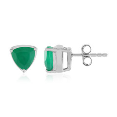 Orecchini in argento con Onice Verde