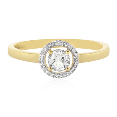 Anello in argento con Topazio Bianco