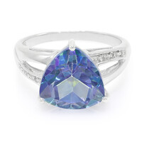 Anello in argento con Topazio Mistico Blu