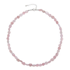 Collana in argento con Quarzo Rosa