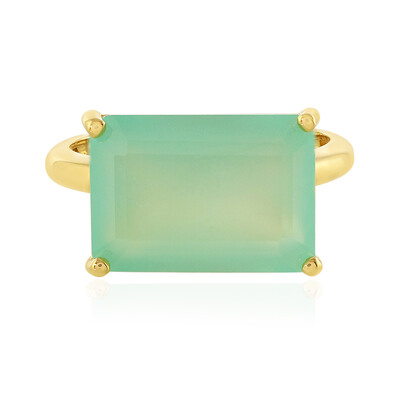 Anello in argento con Calcedonio Acqua