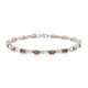 Bracciale placcato in platino con Zircone Rosso