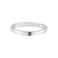 Anello in argento con Diamante Rosso I3