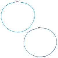 Collana in argento con Acquamarina Brasiliana