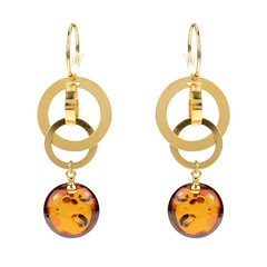 Orecchini in argento con Ambra Baltica