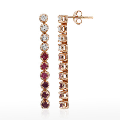 Orecchini in argento con Topazio Rosa