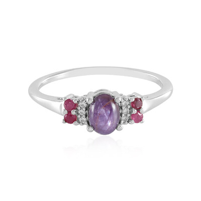 Anello in argento con Rubino Stellato