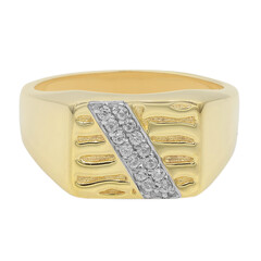 Anello placcato in oro con Zircone