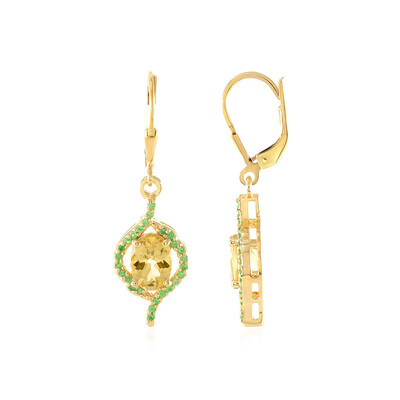Orecchini in argento con Berillo Giallo