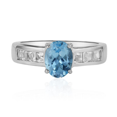 Anello in argento con Topazio Blu Cielo