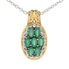 Collana in argento con Smeraldo Zambia (Gems en Vogue)