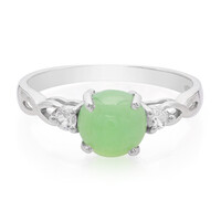 Anello in argento con Crisoprasio Imperiale