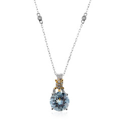 Collana in oro con Acquamarina Brasiliana AAA (CIRARI)