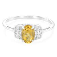 Anello in argento con Quarzo Champagne