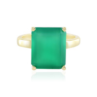 Anello in argento con Onice Verde