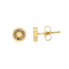 Orecchini in argento con Diamante Cioccolato I3