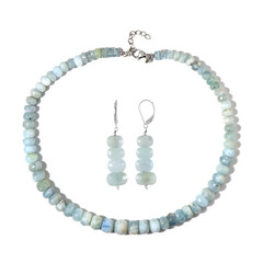 Parure in argento con Acquamarina Brasiliana