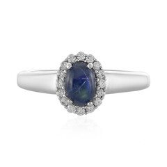 Anello in argento con Zaffiro Stellato Blu