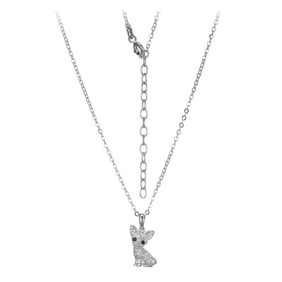 Collana in argento con Topazio Bianco