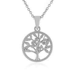 Collana in argento con Diamante I4 (J)