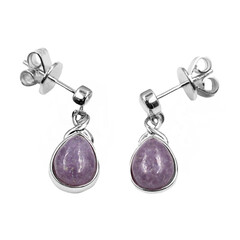 Orecchini in argento con Lepidolite