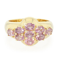 Anello in oro con Zaffiro Padparadscha (non riscaldato) (AMAYANI)
