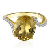 Anello in oro con Berillo Dorato