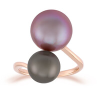 Anello in oro con Perla Ming color Porpora Royal (TPC)