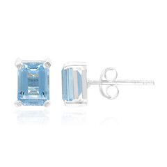 Orecchini in argento con Topazio Blu Svizzero