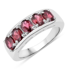 Anello in argento con Rodolite