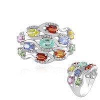 Anello in argento con Smeraldo Russo